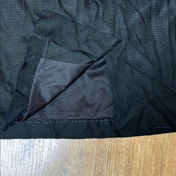 Vintage Spaghetti Strap Midi Dress with Blue Metallic Shimmer - Picture 6 of 6